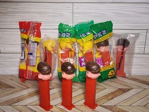 Neu in Verpackung Posten 9 Vintage PEZ Pal blondes Mädchen Zöpfe & brünetter Junge Spender im Ruhestand - Bild 1 von 8