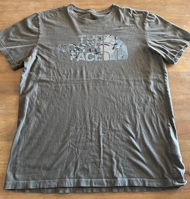 Camisa North Face Para Hombres Med/LG Verde Algodón Cuello Redondo Manga Corta Clásica Camuflada Foto 1 de 4