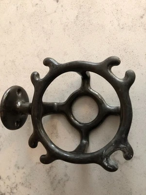 Suporte de parede antigo de ferro fundido porcelana esmalte escova de dentes cinza escuro - Imagem 1 de 4