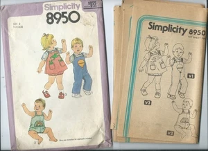 S 8950 sewing pattern OVERALLS JUMPER PANTIES SHIRT sew Hop FROG Balloon RAINBOW - Picture 1 of 1