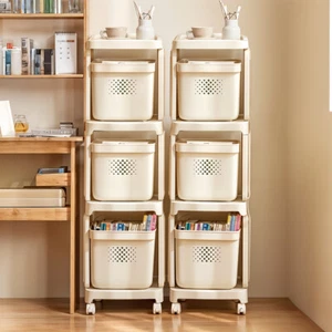 3 Tier Storage Trolley Cart on Wheels Kitchen Bathroom Laundry Rolling Rack - Picture 1 of 12