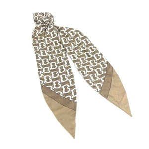 BURBERRY TB logo hair accessories hair rubber Shush silk Beige/White - Picture 1 of 14