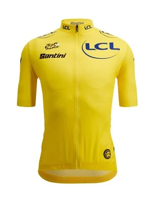 Camiseta amarilla oficial 2025 Tour de Francia GC Leader para hombre de Santini Foto 1 de 4