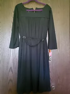 Vintage Jo-Glo Textiles Black Dress New With Tags Size 18 USA Made - Picture 1 of 7
