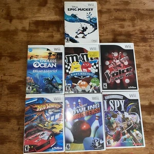 lot of 7 nintendo wii games used some incl, hot wheels,epic mickey,the voic - Picture 1 of 10