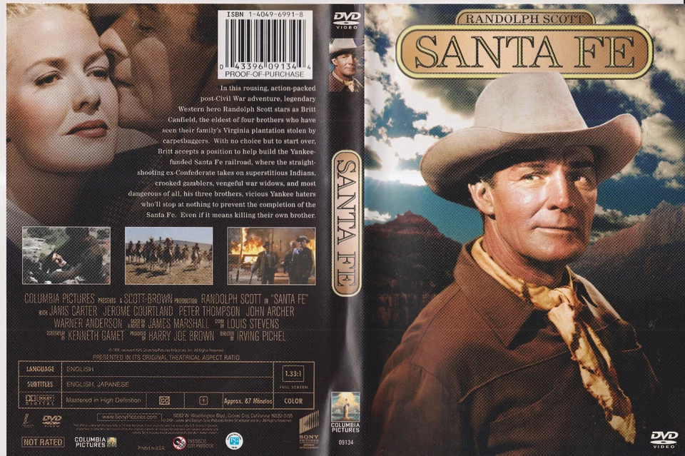 Santa Fe - Randolph Scott (DVD, 1951) W/Case Nice! - Image 1 of 1