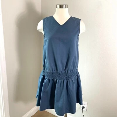 Платье Kate Spade субботнее женское среднее синее с заниженной талией хлопок льняная смесь - Изображение 1 из 4