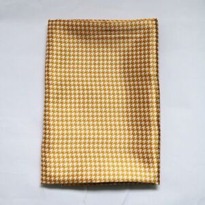 By Yard Houndstooth Satin Fabric Geometric Print Charmeuse Material Soft Lining