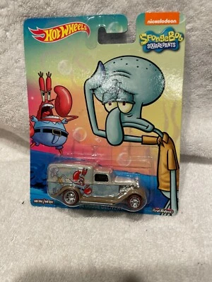 1/64 HOT WHEELS SPONGE BOB WITH SQUIDWARD & MR CRAB /1934 DODGE DELIVERY/REDLINE - Image 1 of 2