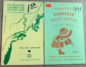 MARY JANE SUPERWEED 1968-1972 VINTAGE MARIJUANA DRUG GUIDEBOOKS SET of 2 - Picture 1 of 7