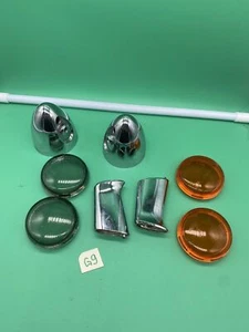 Genuine OEM Harley Davidson Chrome Left & Right Turning Signal Housing SEE PIC - Picture 1 of 12