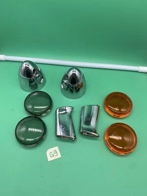 Genuine OEM Harley Davidson Chrome Left & Right Turning Signal Housing SEE PIC - Imagen 1 de 4