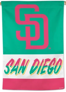 San Diego Padres CITY CONNECT STYLE Official MLB Team Logo 28x40 WALL BANNER - Picture 1 of 1