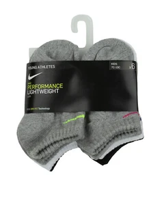 Nike Kids 6-Pack Low Cut Socks, Out of Package (Dark Gray/Black/White, 4/5) - Picture 1 of 1