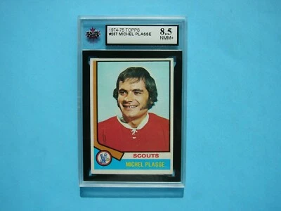 1974/75 TOPPS NHL HOCKEY CARD #257 MICHEL PLASSE KSA 8.5 NM/MINT+ SHARP+ 74/75  - Image 1 of 2