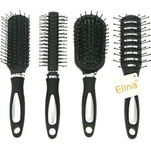 Haarbürsten Set mit gummierten Griff 4 Bürsten - Bild 1 von 1