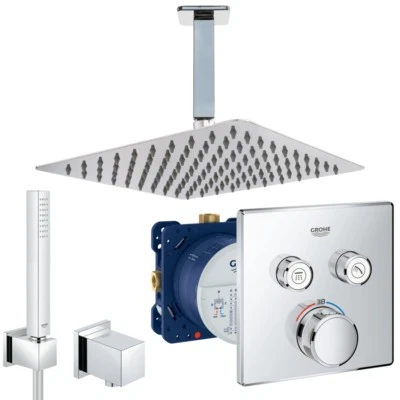 Unterputz Duschsystem, Kopfbrause 250 x 250 mm, Grohe SmartControl, Regendusche - Bild 1 von 4