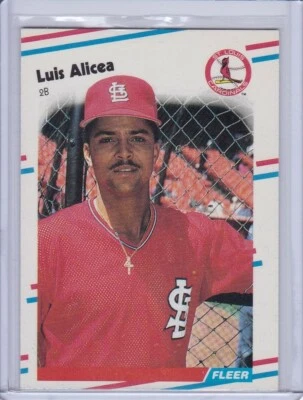 Luis Alicea 1988 Fleer Update Baseball Card U116 Grade Mint - Image 1 of 2