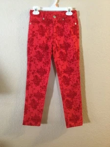 Harajuku Mini Girls Pants Red Color 98% cotton 2% spandex Size XS4/5 S6/6X M7/8 - Picture 1 of 7
