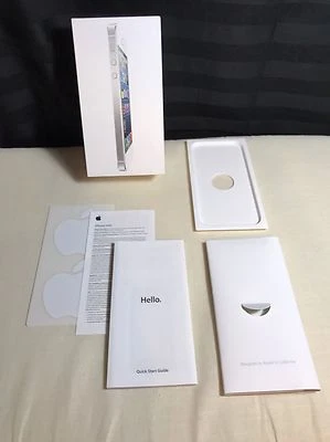 Apple iPhone 5 32 GB Caja Vacía Guía de Inicio Rápido Guía de Información Pegatinas Bandeja Inserto Foto 1 de 4