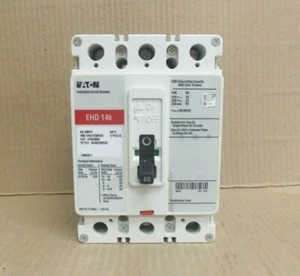 NEW EATON EHD EHD3060 3 Pole 60 Amp 480V Circuit Breaker EHD3060L NTO - Picture 1 of 1