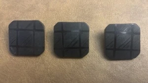 Black Square Button w/Shank 28 mm Set of 3 Buttons NEW - Picture 1 of 3