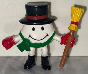 Vintage Happy Face Smiley 2-1/4" statuina cake topper pupazzo di neve giocattolo TRI-19 - Foto 1 di 16