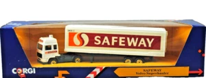 Camión Volvo Corgi C1231 vintage y remolque contenedor Safeway como nuevo con CAJA DE EXHIBICIÓN - Imagen 1 de 10