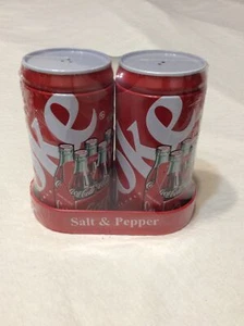 COCA-COLA Tin Salt and Pepper Set With Caddy ~ Go Refreshed Drink Coca-Cola - Picture 1 of 7