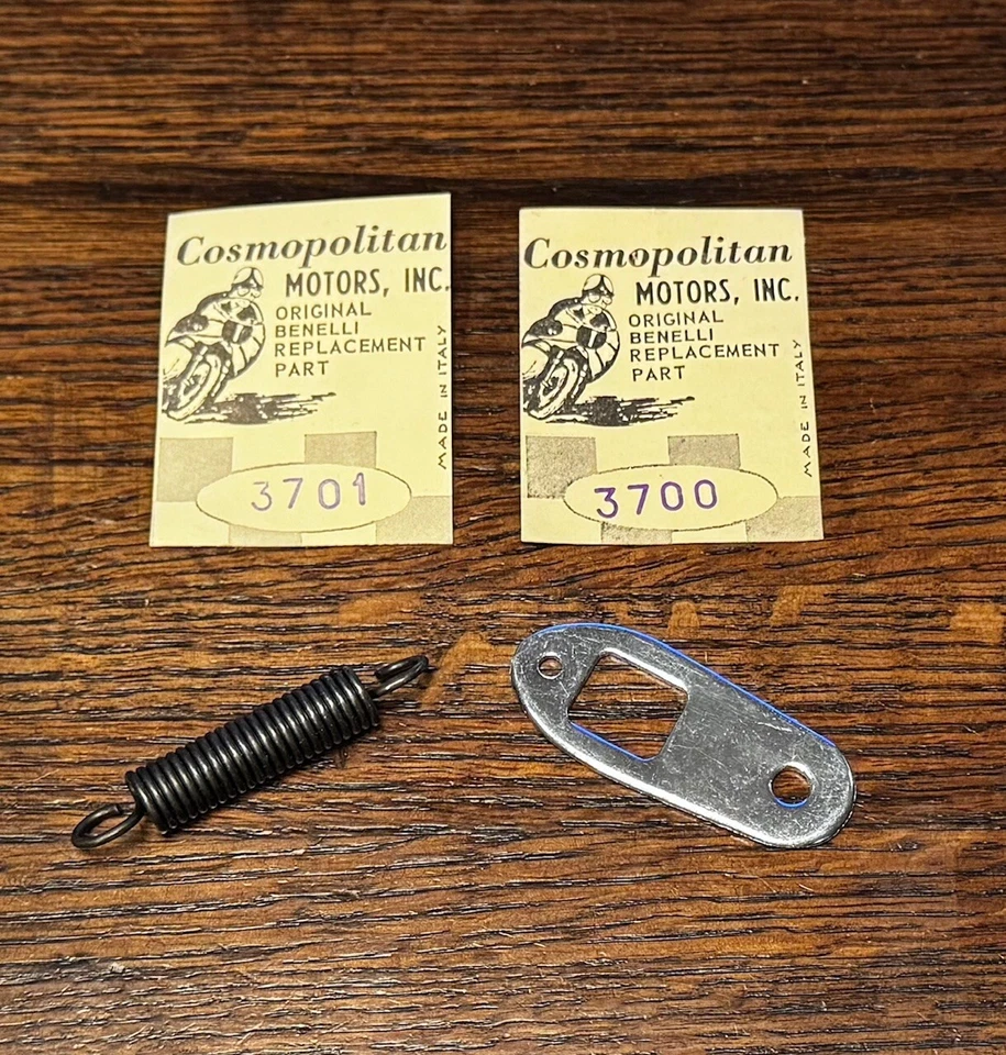 Soporte de sujeción y resorte para tanque de gasolina Benelli Motobi 125 200 Sprite 250 Barracuda Foto 1 de 1