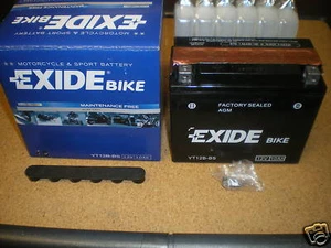 EXIDE MOTORCYCLE BATTERY YT12B-BS = CT12BBS = CT12B-BS - Picture 1 of 1
