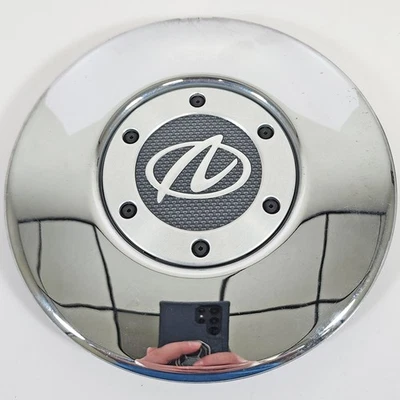 ONE 2001-2003 Oldsmobile Aurora # 6042 Chrome Wheel Center Cap GM # 9592955 USED - Image 1 of 4