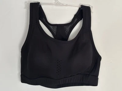 AVIA Large Black Pullover Racerback Lightly Lined Fitted Wirefree Bra - Image 1 of 3