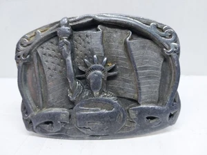 Fibbia cintura bergamotto vintage 1985 statua della libertà "La fiamma della libertà" - Foto 1 di 5
