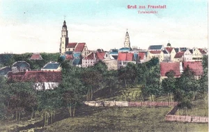 AK Gruß aus Fraustadt - Totalansicht - Handcoloriert !  ca.1910 - Wschowa Posen - Bild 1 von 2