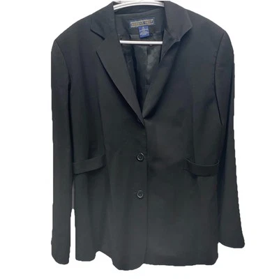 Herman Geist Blazer Mujer Talla 14 Negro Vintage Lana Nuevo Con Etiquetas Academia Foto 1 de 4