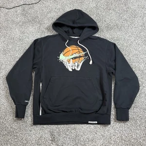Nike Hoodie Mens L Dust Black Dri-Fit Standard Issue Swoosh Basketball Logo - Picture 1 of 6