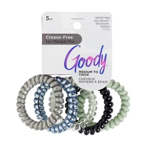 Dentless Spiral Hair Ties, Cool Tones Phone Cord Coils - 5 Ct, Secure Hold Je... - Picture 1 of 6