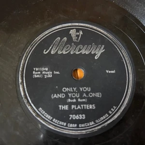 ONLY YOU THE PLATTERS SHELLAC 78 10" RECORD MERCURY 70633 BARk BATTLE & BALL - Bild 1 von 4
