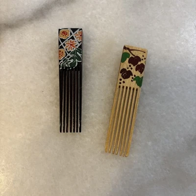 ¡Vintage! Peine de pelo de madera - ¡Hermoso!! Foto 1 de 4