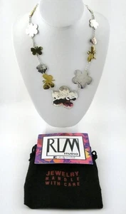 Andy Warhol By RLM Studio Sterling Silver Brass Necklace Ode To Spring QVC 43.1g - Picture 1 of 19