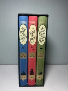 THE COMPLETE WINNIE THE POOH By A. A. Milne Folio Society Complete 3 Volume Set - Picture 1 of 12