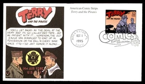 Mayfairstamps US FDC 1995 Florida Terry and the Pirates comic strip First Day Co - Picture 1 of 2