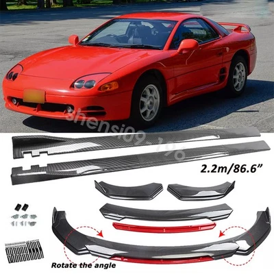 For Mitsubishi GTO 3000GT Front Bumper Lip Splitter Side Skirts Carbon Style Foto 1 de 4