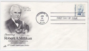 TurtlesTradingPost- Robert Millikan- 1982 FDC #1866- Artcraft Hand Cancel - Picture 1 of 1