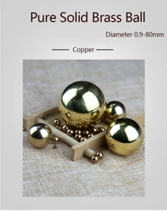  Diameter 0.9-80mm High Precision Pure Brass Solid Copper Ball Round And Durable - Picture 1 of 10