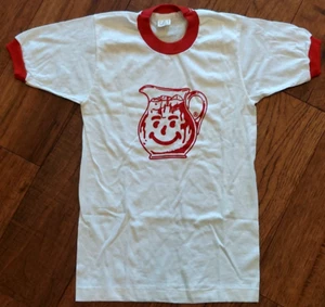 Vtg 1970's Kool-Aid Man Single Stitch Ringer T-Shirt Childs SIze M 10-12 Promo - Picture 1 of 4