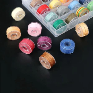 25pcs Colorful Leather Craft Hand Sewing Waxed Thread Spool 0.45mm 0.55mm 0.65m - Picture 1 of 14