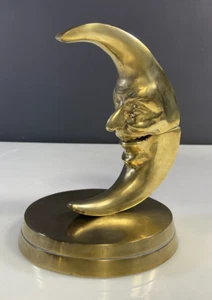 Man in the Moon Nutcracker Solid Brass Crescent Moon Vintage - Picture 1 of 8