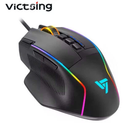 VicTsing PC322 USB RGB Gaming Mouse 16000 DPI Wired Programmable Backlit Ergonom - Image 1 of 4